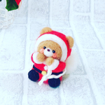 【再販】Xmas くまサンタ　羊毛フェルト