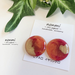 レジンアクセサリー☆紅葉カラー&クリスマスカラーのレジン☆アシンメトリーピアスorイヤリング【在庫一掃セール】¥700➡︎¥450