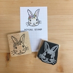 【再販】お花ウサギはんこ