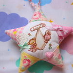 hana*ハンドメイド★パッチワークお星さまクッション♪ベビーアニマル