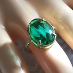 深碧のヴィンテージglass ring（フリーサイズ）