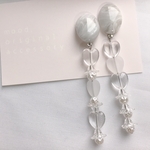  [新作]  ハート♡ パールピアス / イヤリング　