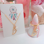 天使の羽♡ネックレス×リング 二点セット