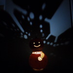 クリスマス用　ひょうたんランプ　雪だるまさん