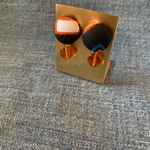 アフリカンバティックくるみボタンピアス