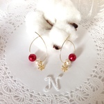 2e*フープピアス《saison / Noël * Cristal neigeux》