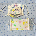 幼児用11.5cm 2枚  猫柄＆バルーン柄ガーゼマスク
