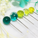 ガラス待ち針『新緑』