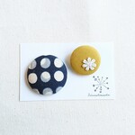 ★くるみボタンブローチ★