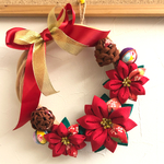 【受注製作】つまみ細工　クリスマスリース
