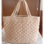 【ご予約品】*麻ひもかごバッグ*模様編み*シンプル*