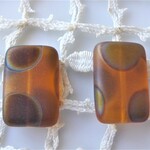 秋のどっと　チェコビーズCzech Glass Beads２個