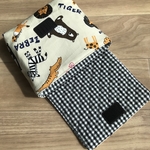 動物いっぱい★マジックテープ式✳︎横入れお弁当袋（キルティング）