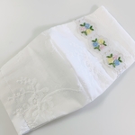 お花刺繍レース飾り付きマスク