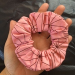 数量限定！！送料込み♡1個350円♡ピンク麻の葉柄のシュシュ♡