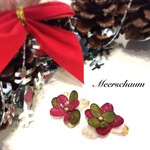  Xmas紫陽花ピアス／イヤリング［送料無料］