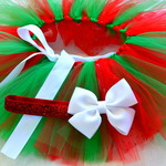 simply tutu & bow headband set メリークリスマス
