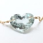 〈オーダー商品〉 　アクアマリン*ルースネックレス （ハート）