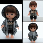 あおくん　メルちゃん　男の子　服　コーデ３点セット　黒チェック　迷彩柄　メルちゃん　ソランちゃん