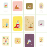 【選べる２枚】刺繍イラスト　ポストカードセット