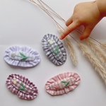 チューリップ刺繍パッチンピン
