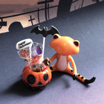 ミニチュア　ハロウィンおやつのかぼちゃポット　