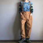 ■ウェダーオール⁑吊りパンツ■チノクロス■キャメルブラウン