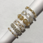 ビーズリング 6個セット ゴールド
