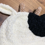 牛　干支　帽子　もこもこ　丑　正月