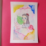 キュート 夢かわいい♥️子宝アート 女の子 原画 