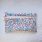◇◆Special Price◆◇★LIBERTY　Felicite　フェリシテ　49OR　ビニコのｗファスナー・中布・1+3分割(カード入れ)ポケット付きポーチ　◆通帳ポーチ　小物整理に