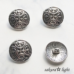 【8個】ボタン コンチョ 17ｍｍ アンティークシルバー