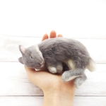羊毛フェルト#うさぎの赤ちゃん(ブルーオター)