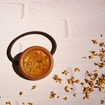 金木犀のヘアゴム キンモクセイの蜂蜜漬け