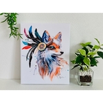 アートパネル ｢Indian fox｣  インテリアパネル  キャンバスパネル