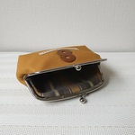倉敷産帆布ガマ口ポーチ　ハニーマスタード