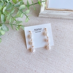 ３連シンプル淡水パールピアス/イヤリング/サージカルステンレス/ニッケルフリー  nonoacs