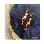  【1012-01】Vintage swarovski brown  jewelry