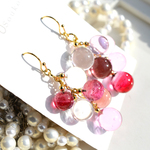 pink ballアシンメトリーピアス＆イヤリング（ショートver.）