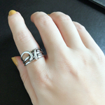J554S S925シルバーリング　結び目指輪　ring
