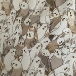 再入荷　セピアカラー　オカメインコぎゅうぎゅう　カットクロス