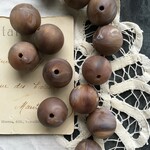 【2粒】20mm/マットマロンマーブル/ボールビーズ