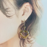 大人可愛いハートフープピアス（イヤリング）