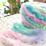 手染め素材糸⭐️片側ギャザーフリル♡15g
