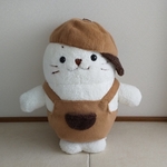 ☆ポジぐるみ☆　モコモコのオーバーオールと帽子のセット