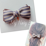 再販🎀ベージュボーダーのトリプルリボン