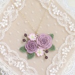 バラと桜　ネックレス　送料無料♪