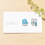 冬のしろくまピアス