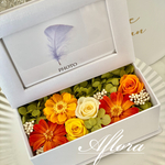 再販3【送料無料】フォトフレーム プリザーブドフラワー 花 誕生日プレゼント 両親贈呈品 結婚祝い ウェディング 母の日 米寿 喜寿
