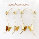 (G)メタルスティック ウェーブ 花1コカン付き蝶1コ 1カン ゴールド【4ヶ】